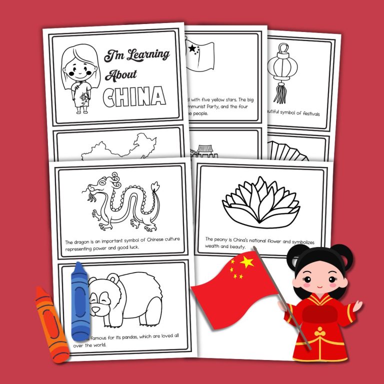 Free China Country Study Worksheets for Kids