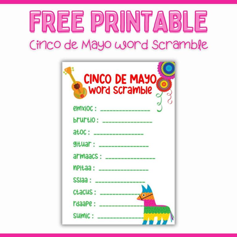 Cinco de Mayo Word Scramble