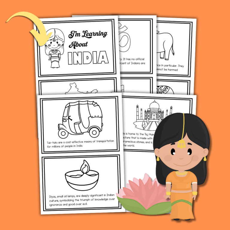 Free India Country Study Worksheets for Kids