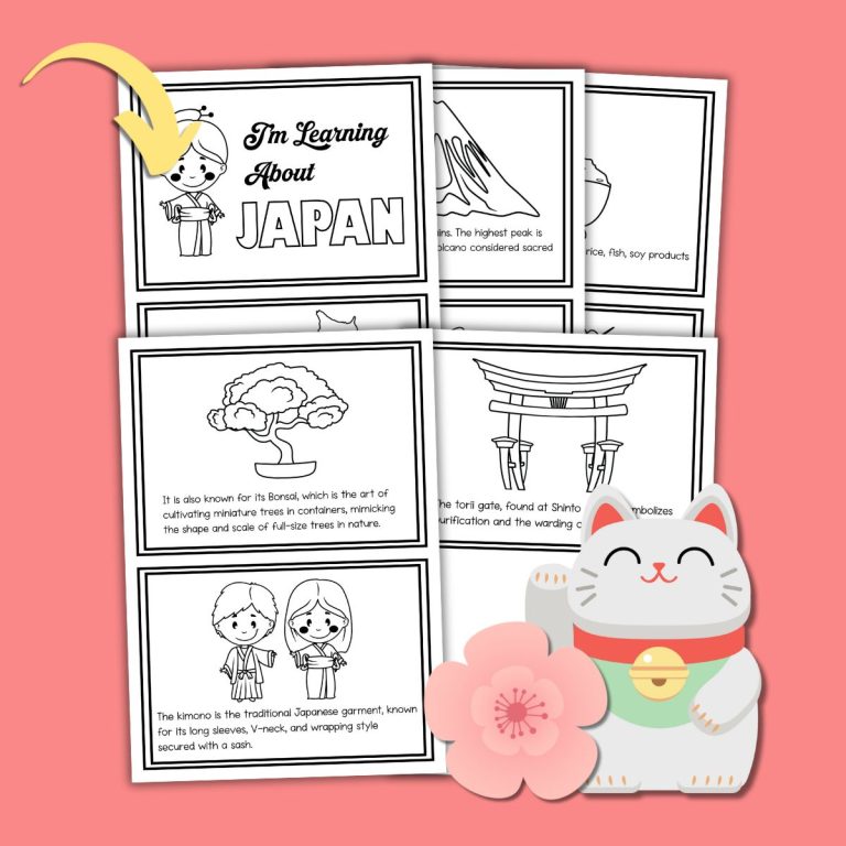 Free Japan Country Study Worksheets for Kids