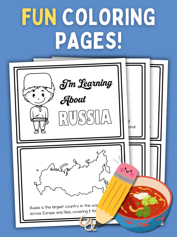 Free Russia Country Study Worksheets for Kids - A Toddler With a Pencil